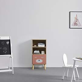Kinderkommode Lanny Rosa Echtholz/MDF