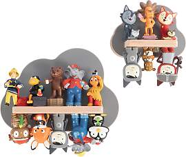 Kinderregal-Set Boarti Grau