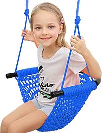 kinderschaukel Outdoor,Handgestrickter Bequem und