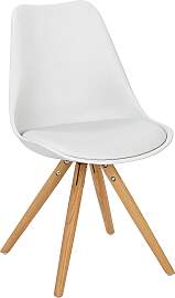 Kindersessel aus Textil/Holz in Weiß