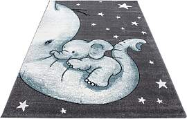 Kinderteppich Kids Blau/Grau/Weiß ca. 120x170cm