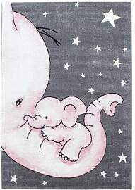 Kinderteppich Kids Grau/Rosa ca. 140x200cm