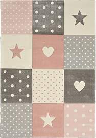 Kinderteppich Pastel Kids Grau/Hellrosa ca.