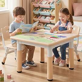 Kindertisch mit 2 Stühlen, Kindersitzgruppe