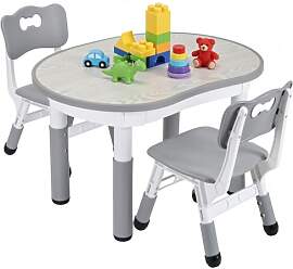 Kindertisch mit 2PCS Stühlen, Packung mit 2