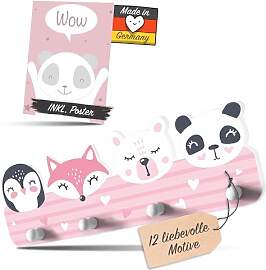 Kindsblick® Tierträume Kindergarderobe in Rosa