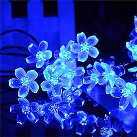 KINGCOO Solarlampen Blumen Schnur Lichter Außen,