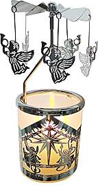 Kingnero Engel Windlicht Karussell, Glas