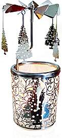 Kingnero Silver Windlicht Karussell, Glas