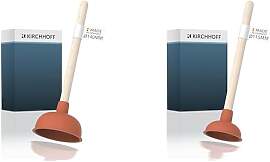 Kirchhoff Profi-Pömpel 2er-Set, Saugglocke im