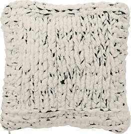 Kissen Gestrickt 50x50, Polyester, Weiß /