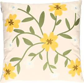 Kissen mit blumen, bio-baumwolle, offwhite, 50 x