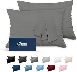 Kissenbezug 50x80 Anthrazit 2er Set Mikrofaser