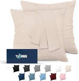 Kissenbezug 60x60 Beige 2er Set Mikrofaser