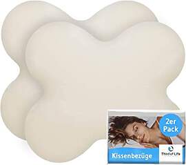 Kissenbezug Elfenbein-weiß Doppelpack, Perfekt