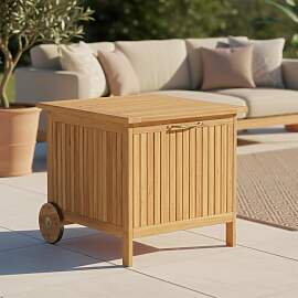 Kissenbox Franca Teakfarben aus Holz