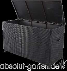 Kissenbox schwarz Kissentruhe Polyrattan