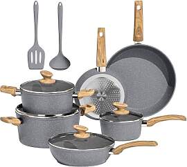 Kitchen Academy Topf und Pfannenset Topfset 12tlg