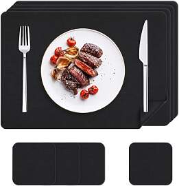 KitchenBoss Tischsets Abwaschbar Platzsets, 4er