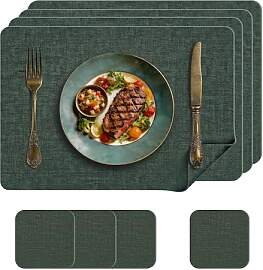 KitchenBoss Tischsets Abwaschbar und Untersetzer