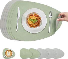 KitchenBoss Tischsets Abwaschbar und Untersetzer: