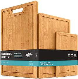 KITCHENMAPE Schneidebretter aus Bambus mit
