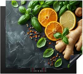 KitchenYeah© Herdabdeckplatte 57x51 cm Einteilig