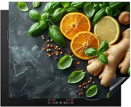 KitchenYeah© Herdabdeckplatte 65x52 cm Einteilig