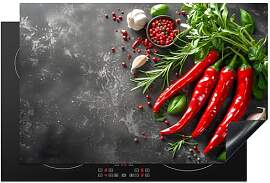 KitchenYeah© Herdabdeckplatte 81x52 cm Einteilig