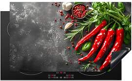 KitchenYeah© Herdabdeckplatte 90x52 cm Einteilig