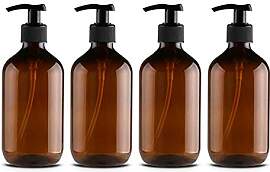 Kitchnexus 4 Stück 500ml Seifenspender aus PET