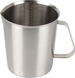 Kitchnexus Messbecher Edelstahl 2L, Milchkännchen 