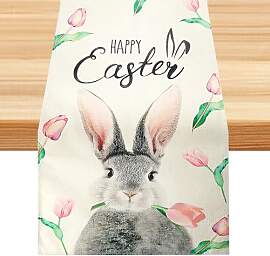 KIUEZIR Tischläufer Ostern 183 × 33 cm –