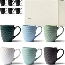 KIVY Tassen Set 6er x 400ml - Große Kaffeetassen