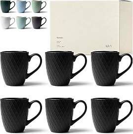 KIVY Tassen Set 6er x 400ml - Große Kaffeetassen