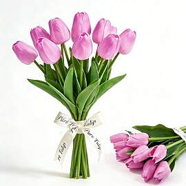 KIYORIK 14pcs Tulpen künstlich, Tulpenstrauß