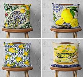 KIZIFI Outdoor Kissenbezüge 4er Set 40x40 cm Obst 