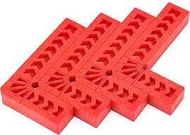 Klanata 4er-Set Kunststoff L-Typ Winkelmesser, 90