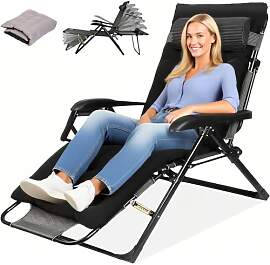 Klappbare Sonnenliege mit Polster, Ergonomischer