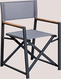 Klappbarer Regiestuhl Aus Aluminium Und Teakholz