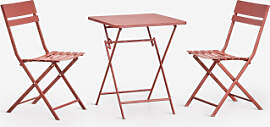 Klappbares Quadratisches Gartentisch-set 60x60 Cm