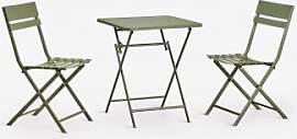 Klappbares Quadratisches Gartentisch-set 60x60 Cm
