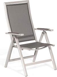 Klappsessel Star" Alu silber, Armlehnen