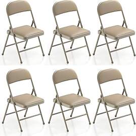 Klappstuhl 6er Set Campingstuhl Faltbar, Metall