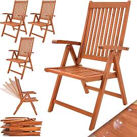 Klappstuhl Vanamo 4er-Set Eukalyptus