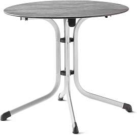 Klapptisch Polytec (HPL) Ø 85 cm Gestell aus