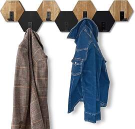 Kleiderhaken Hexagon wand Wandgarderobe Garderobe