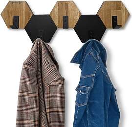 Kleiderhaken Hexagon wand Wandgarderobe Garderobe