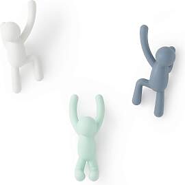 Kleiderhaken Männchen Multicolor, 3er Set