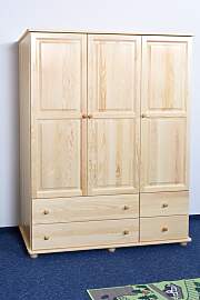 Kleiderschrank Kiefer Vollholz massiv natur Junco
